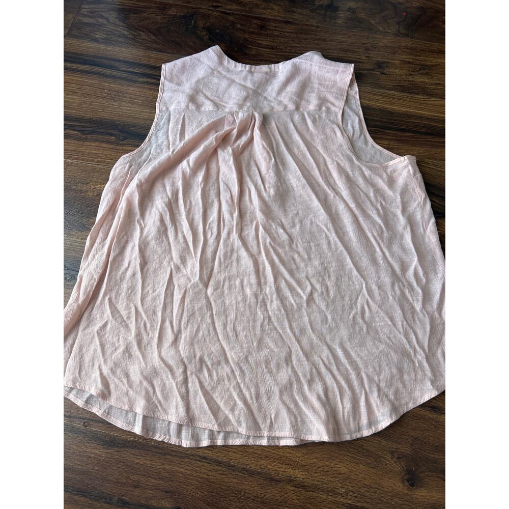 Torrid Tank Top 3 3X Peach Gauze V Neck Pocket Blue Striped Satin Strappy Lot - Picture 3 of 7